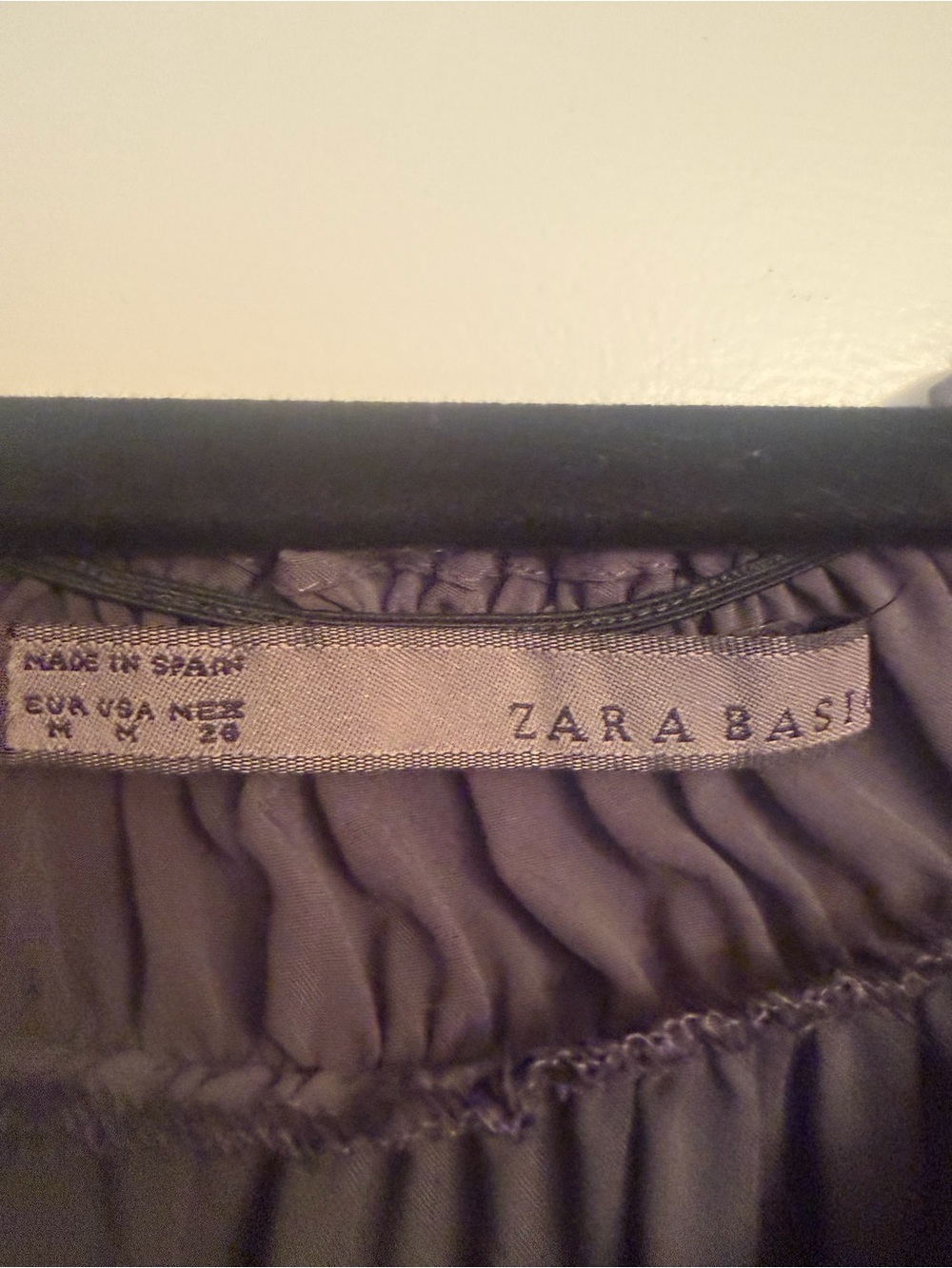 Zara Women's Smocked-Neck Blouse - Gray Size Medium - Picture 4 of 5